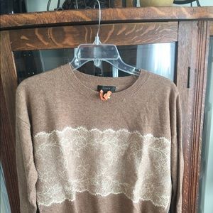 J. Crew Lace Accent Wool Sweater